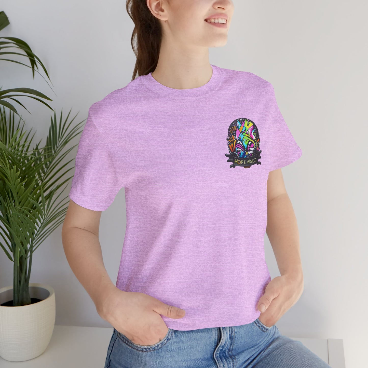 Hope World Graphic Tee — Colorful Graffiti BTS-Inspired Shirt