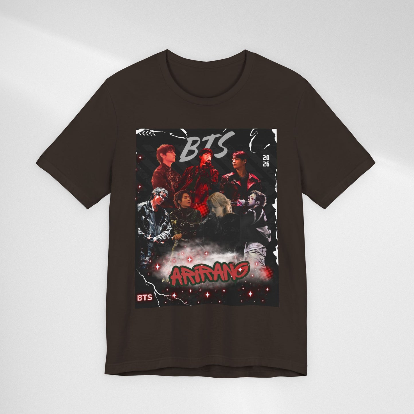 BTS ARIRANG Band Graphic Tee — 'BTS ARMY' Retro Concert Poster Shirt