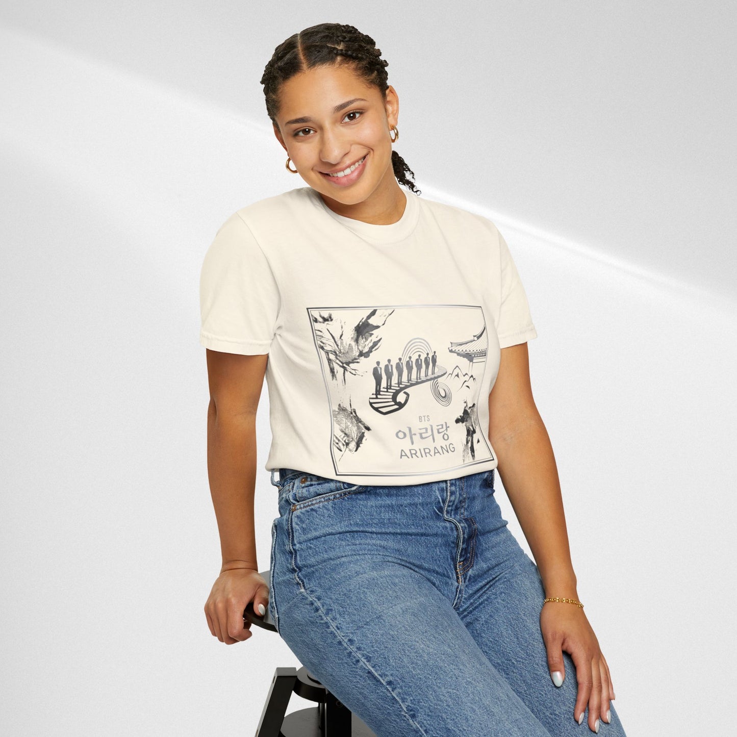 BTS Arirang Graphic T-Shirt — Korean Folklore Illustration Tee