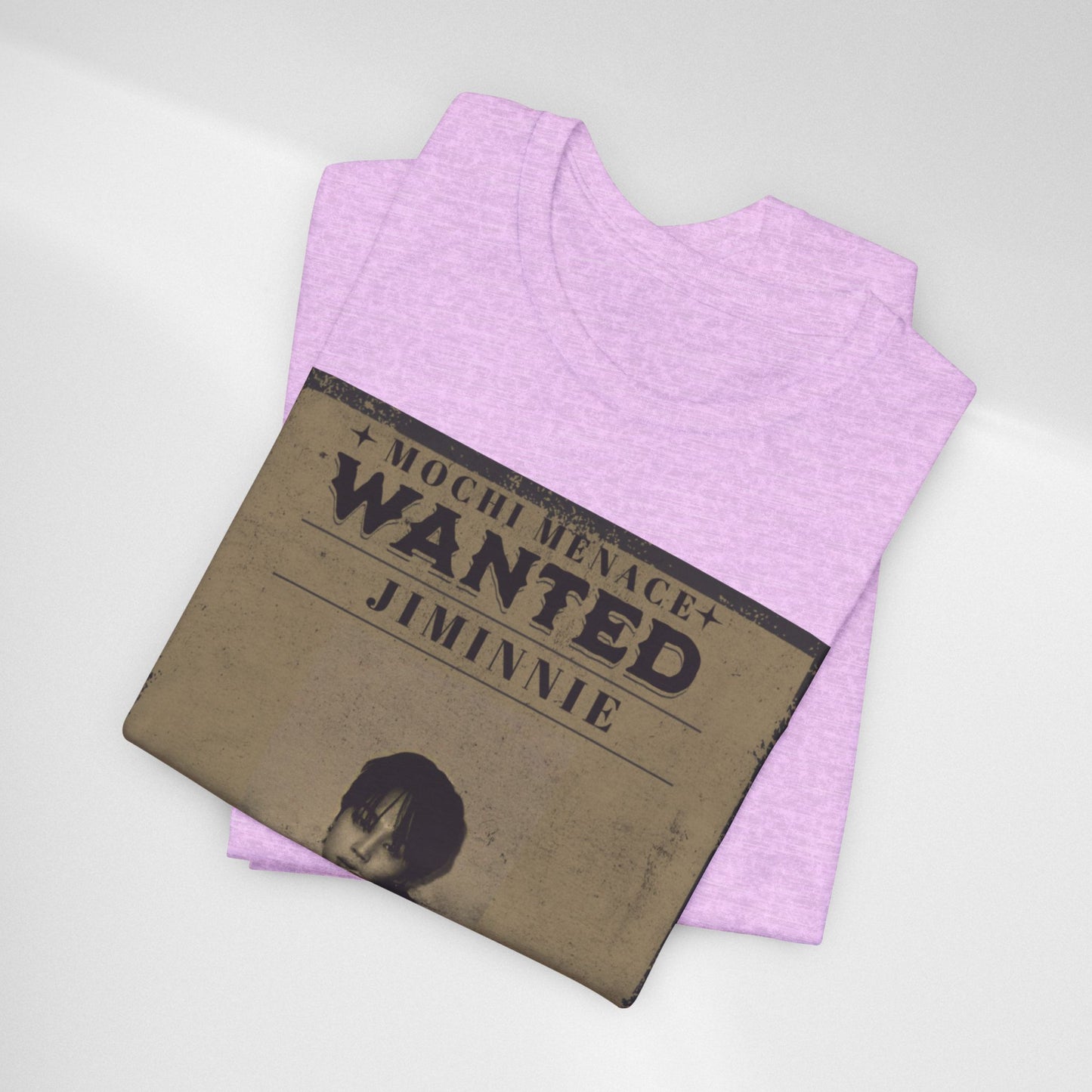 JIMIN Wanted Poster Graphic Tee — 'Mischief Menace' Vintage Style