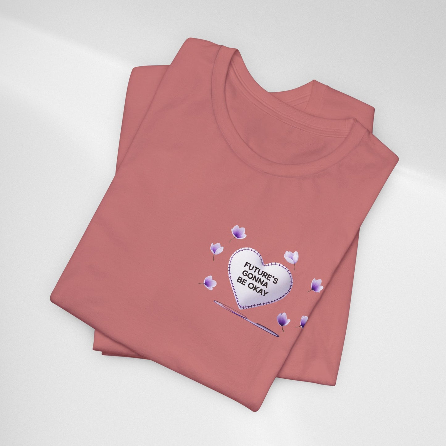 Future's Gonna Be Okay T-Shirt — Purple Heart Positive Graphic Tee