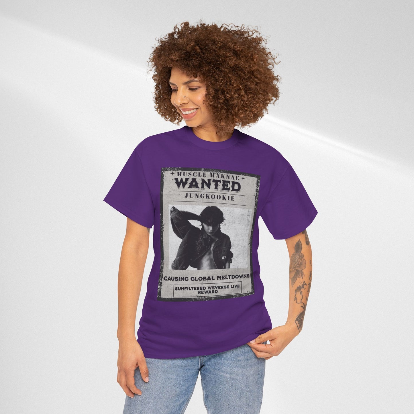 Wanted Poster T-Shirt — "Jungkookie" Vintage K-Pop Graphic Tee