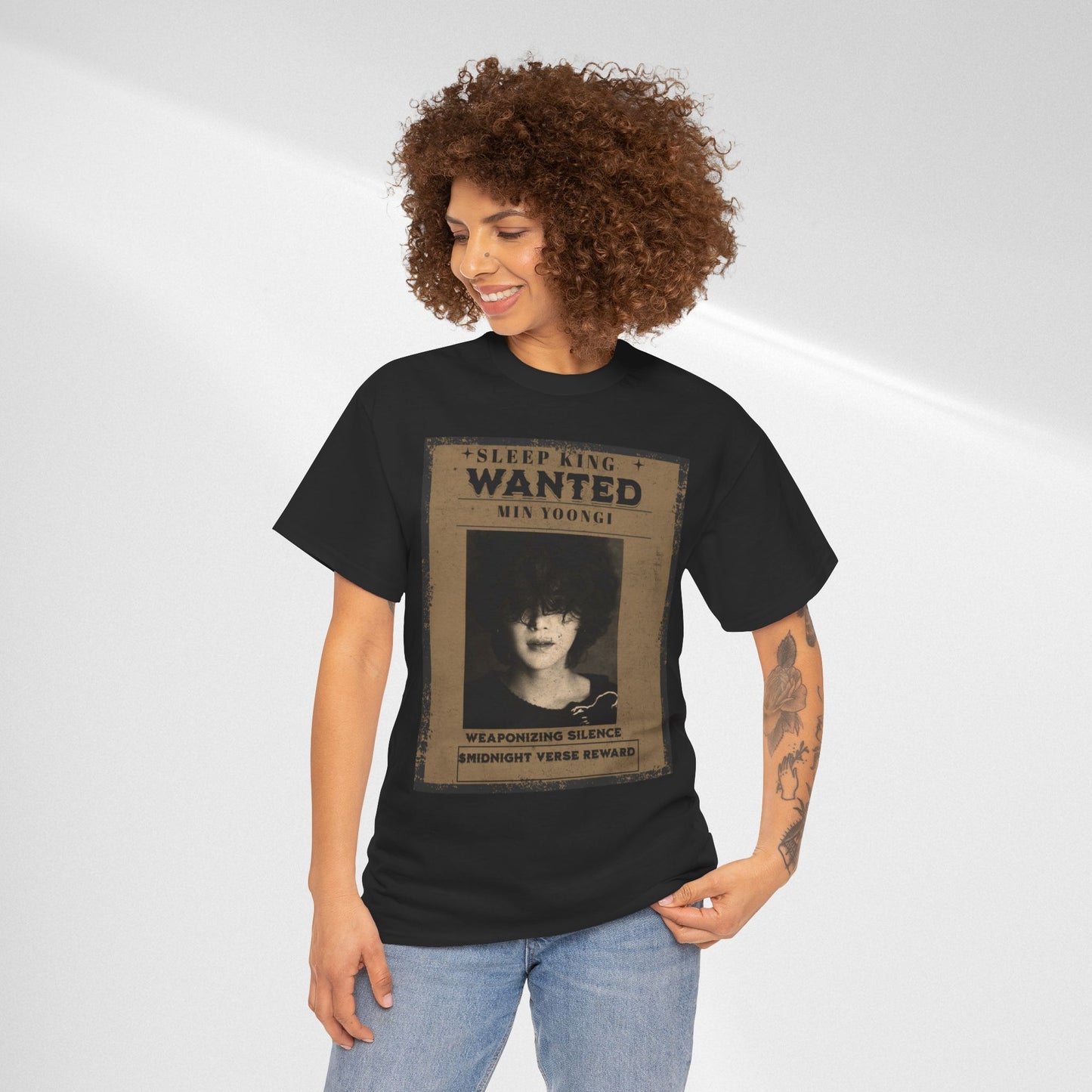 Suga Vintage “Sleeping Wanted” Retro Poster T-Shirt