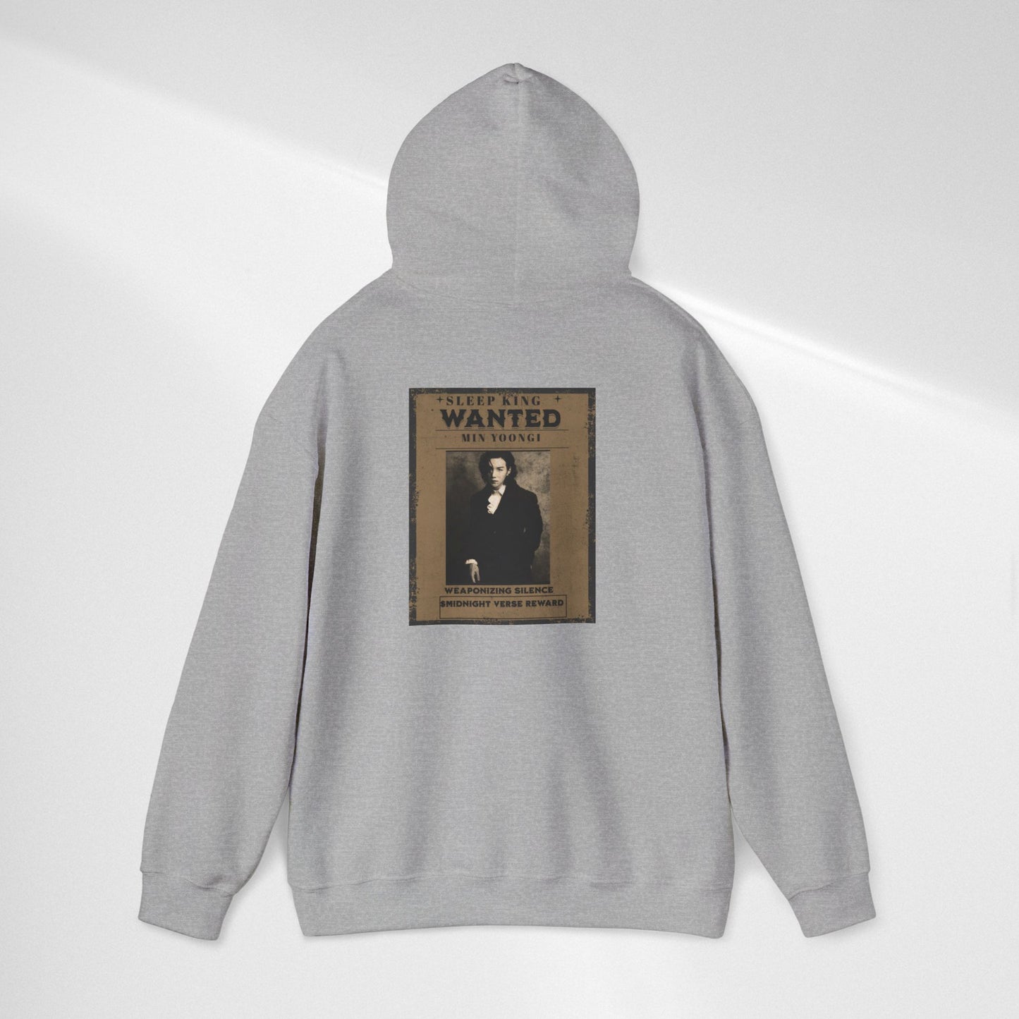 Suga Wanted Poster Hoodie — Vintage 'Wanted' Photo Sweatshirt