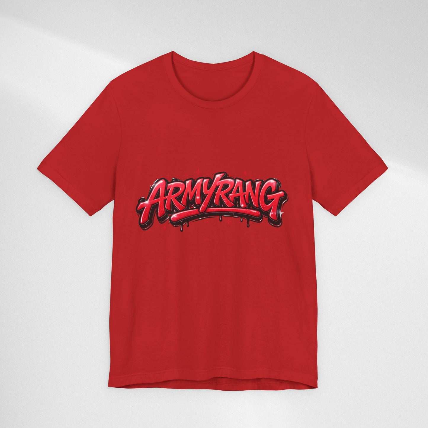 BTS T-Shirt — 'ARMYRANG' Red Graffiti Logo Tee