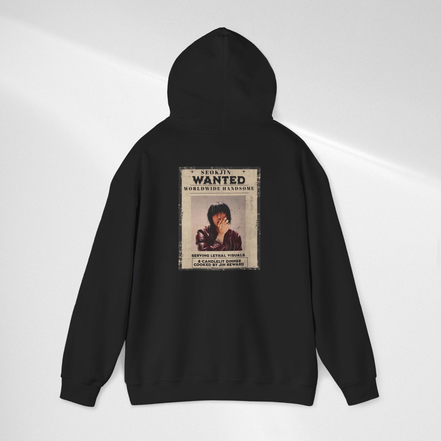 Jin Hoodie — "WANTED" Vintage Photo Poster Graphic Hoodie