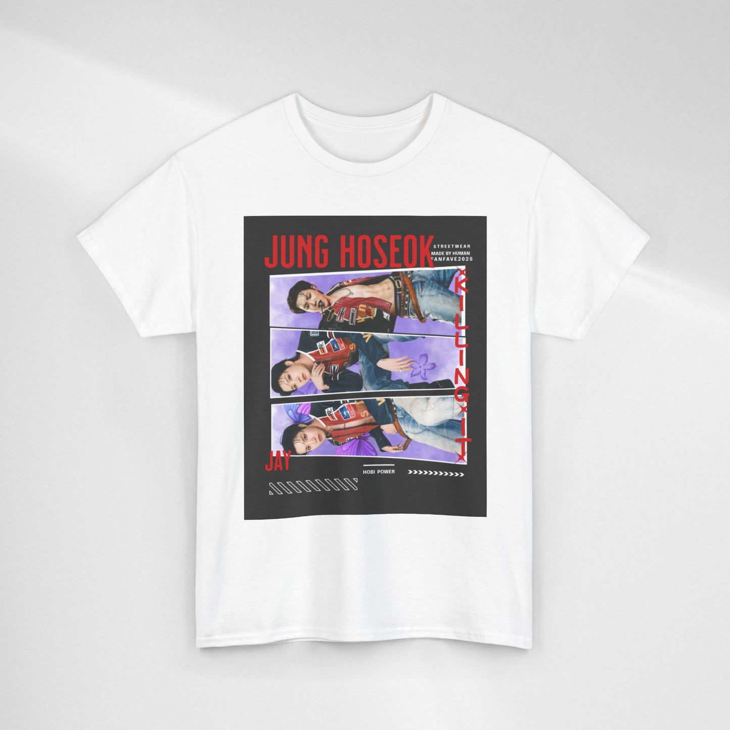 Jung Hoseok Photo Collage Tee — Retro K-Pop Fan Shirt