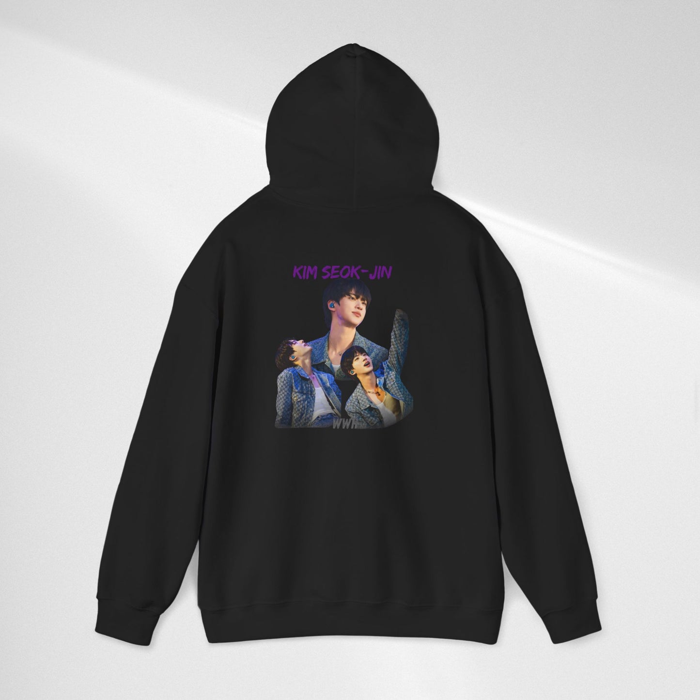 JIN Graphic Hoodie — Artistic Three-Image Portrait Design