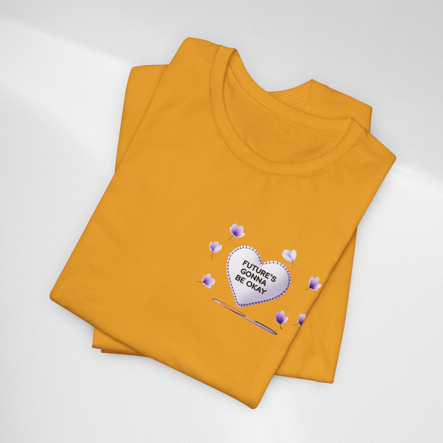 Future's Gonna Be Okay T-Shirt — Purple Heart Positive Graphic Tee