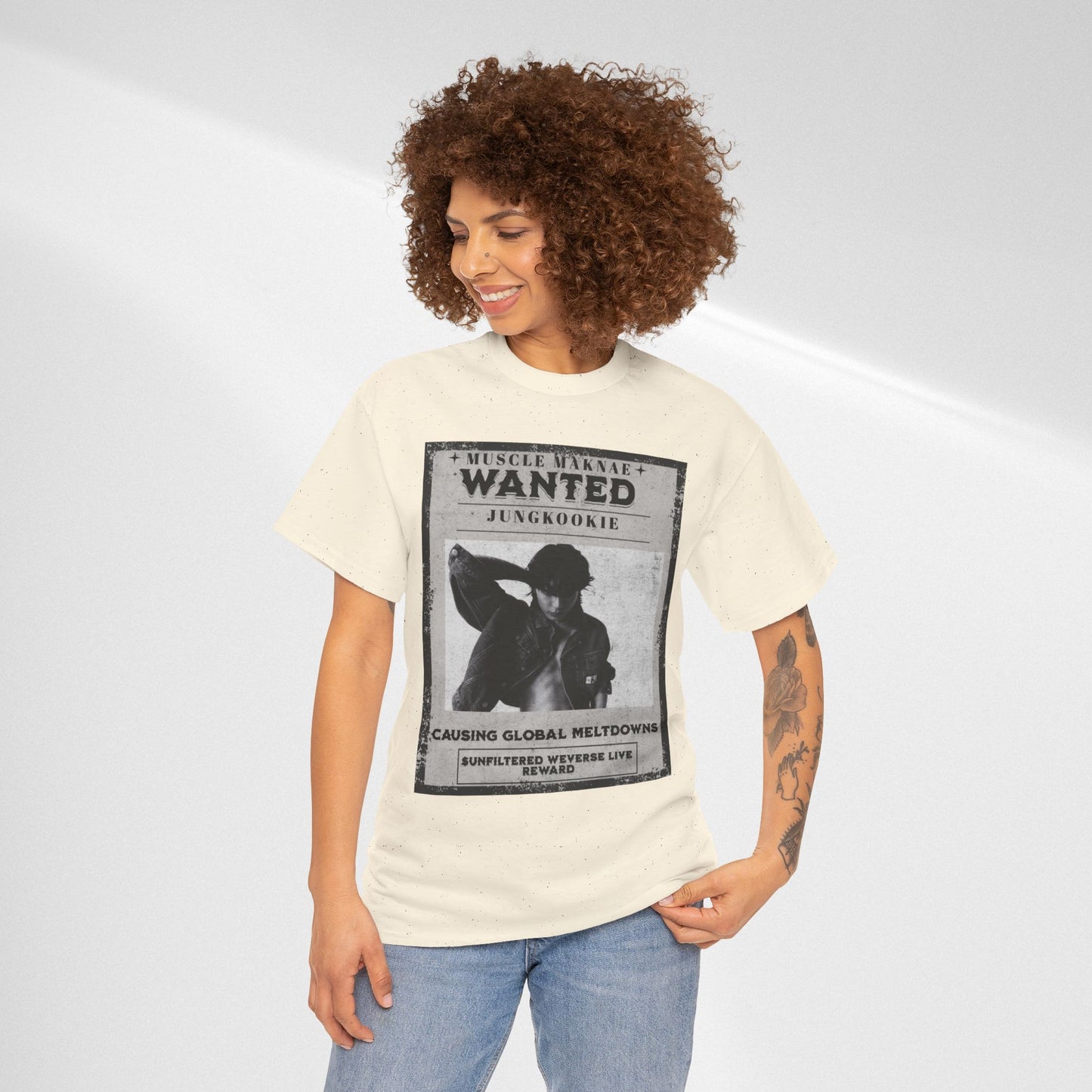 Wanted Poster T-Shirt — "Jungkookie" Vintage K-Pop Graphic Tee