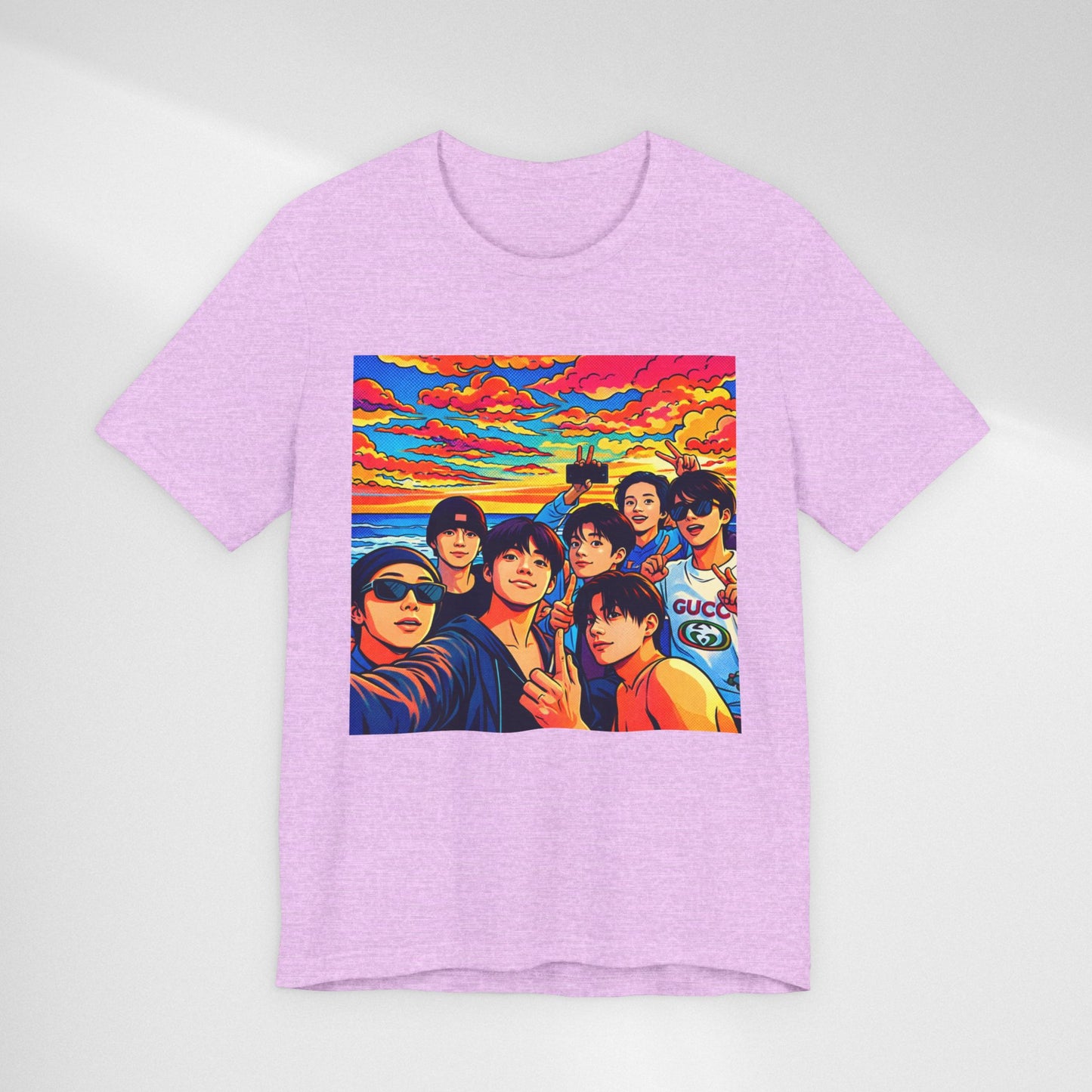 BTS Vibrant Sunset Group Portrait Tee