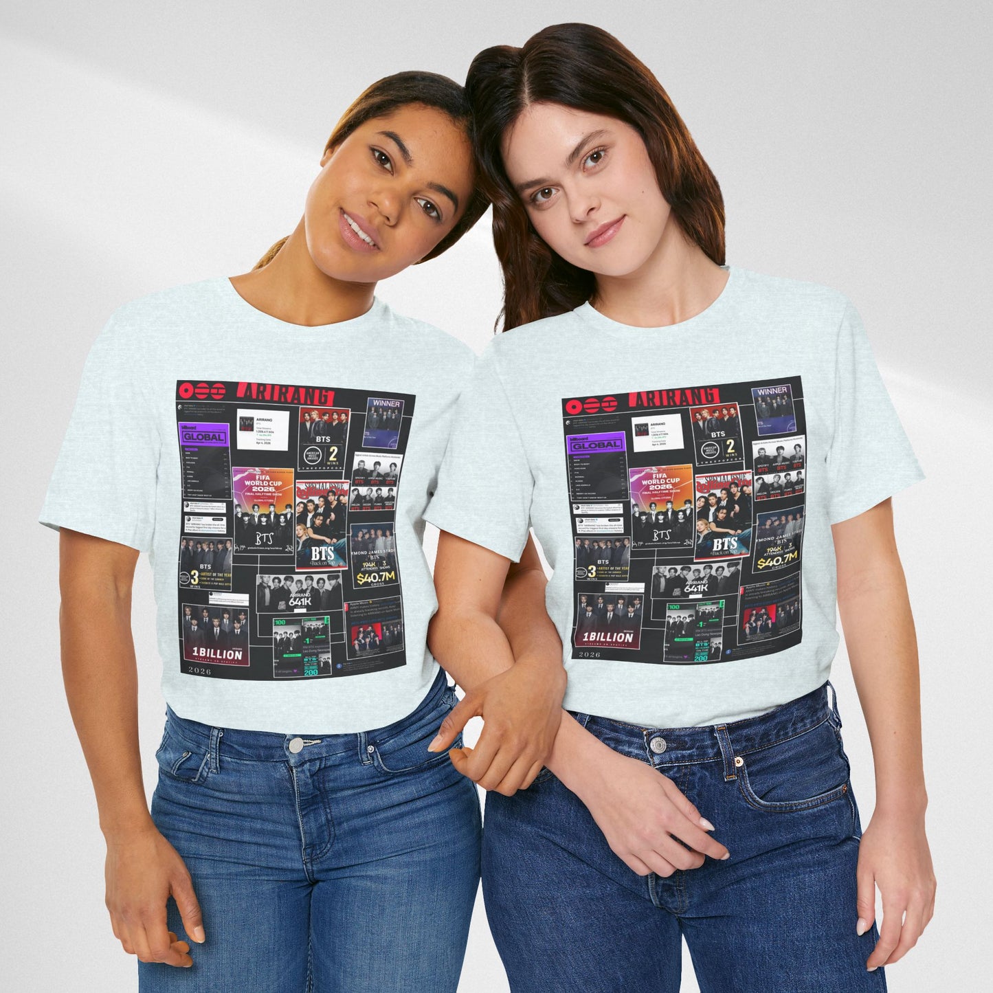 BTS  ARIRANG Collage Graphic Tee — K‑Pop Fan Tribute Shirt