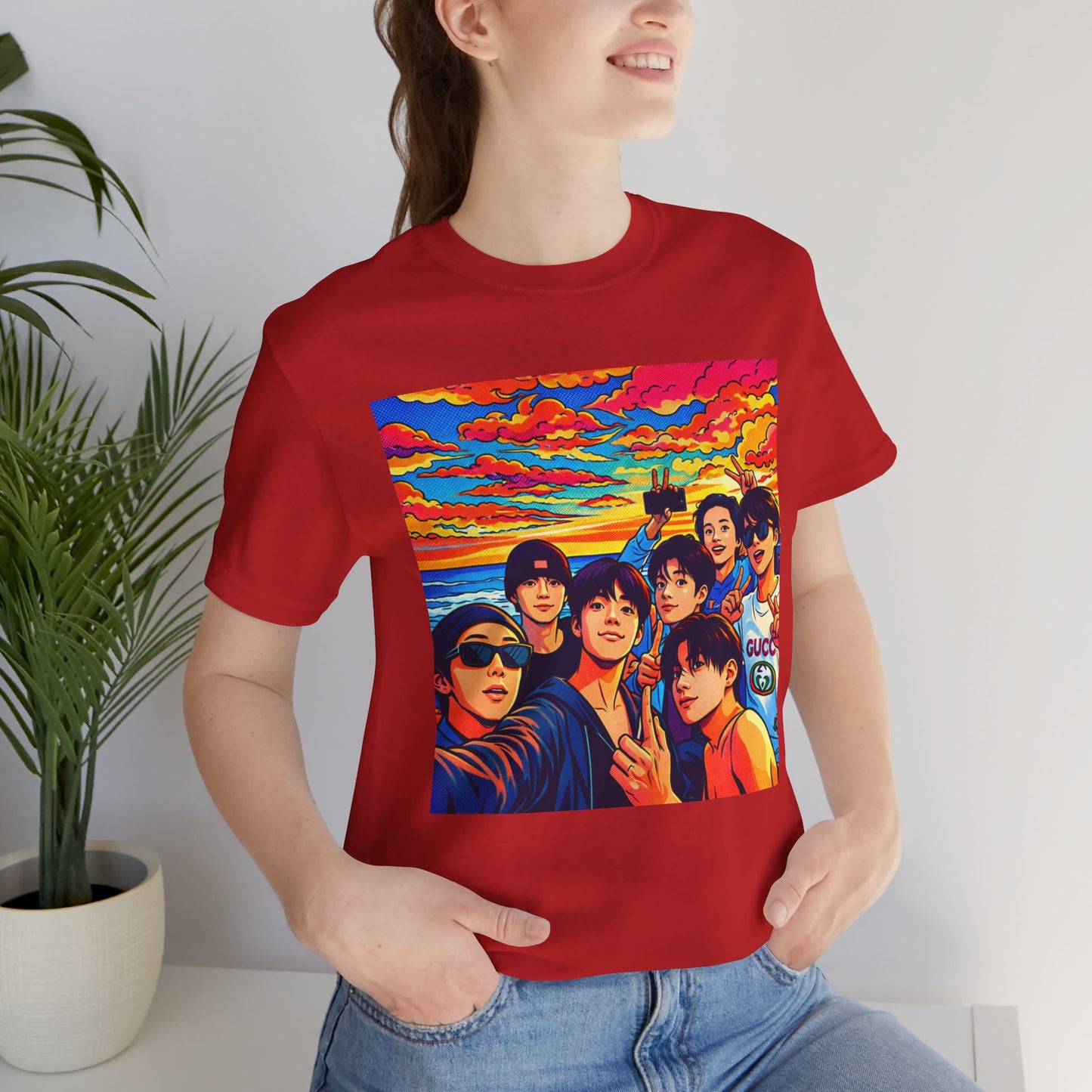 BTS Vibrant Sunset Group Portrait Tee