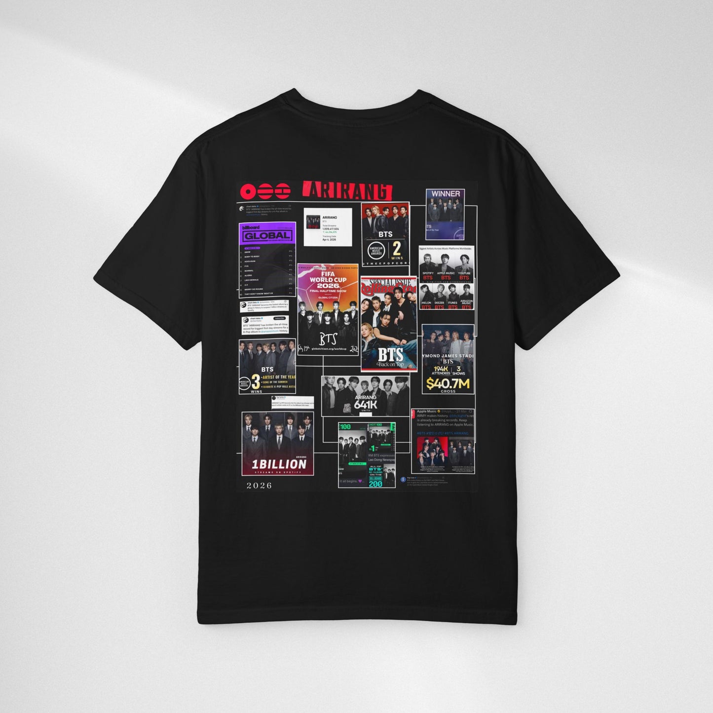 BTS  ARIRANG Collage Graphic T-Shirt — K-Pop Fan Tribute Tee