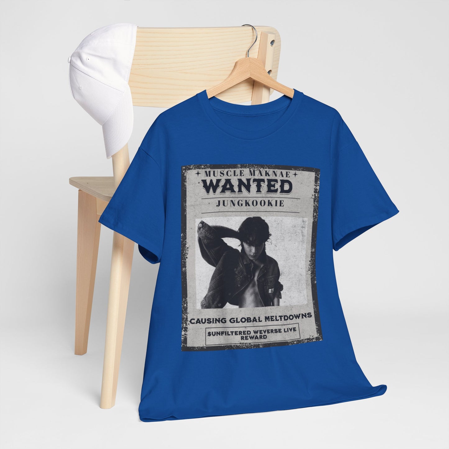 Wanted Poster T-Shirt — "Jungkookie" Vintage K-Pop Graphic Tee