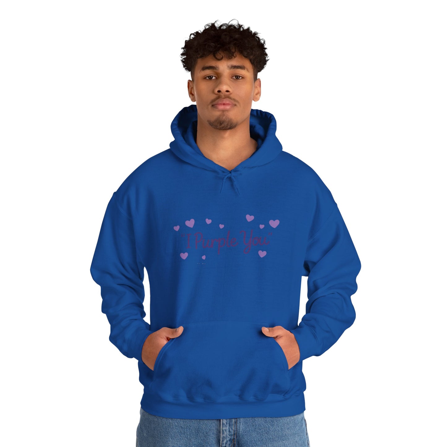 I Purple You Hoodie — Cute Purple Heart Love Pullover