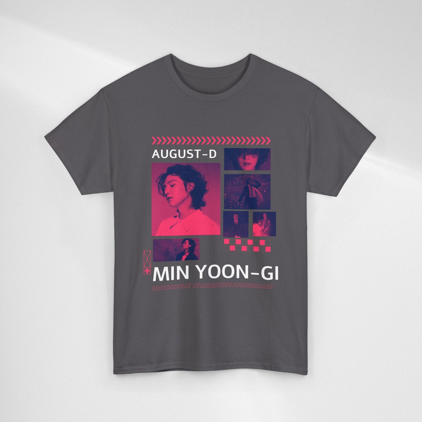 Min Yoon-Gi Photo Grid Tee — K‑Pop BTS August‑D Fan Shirt