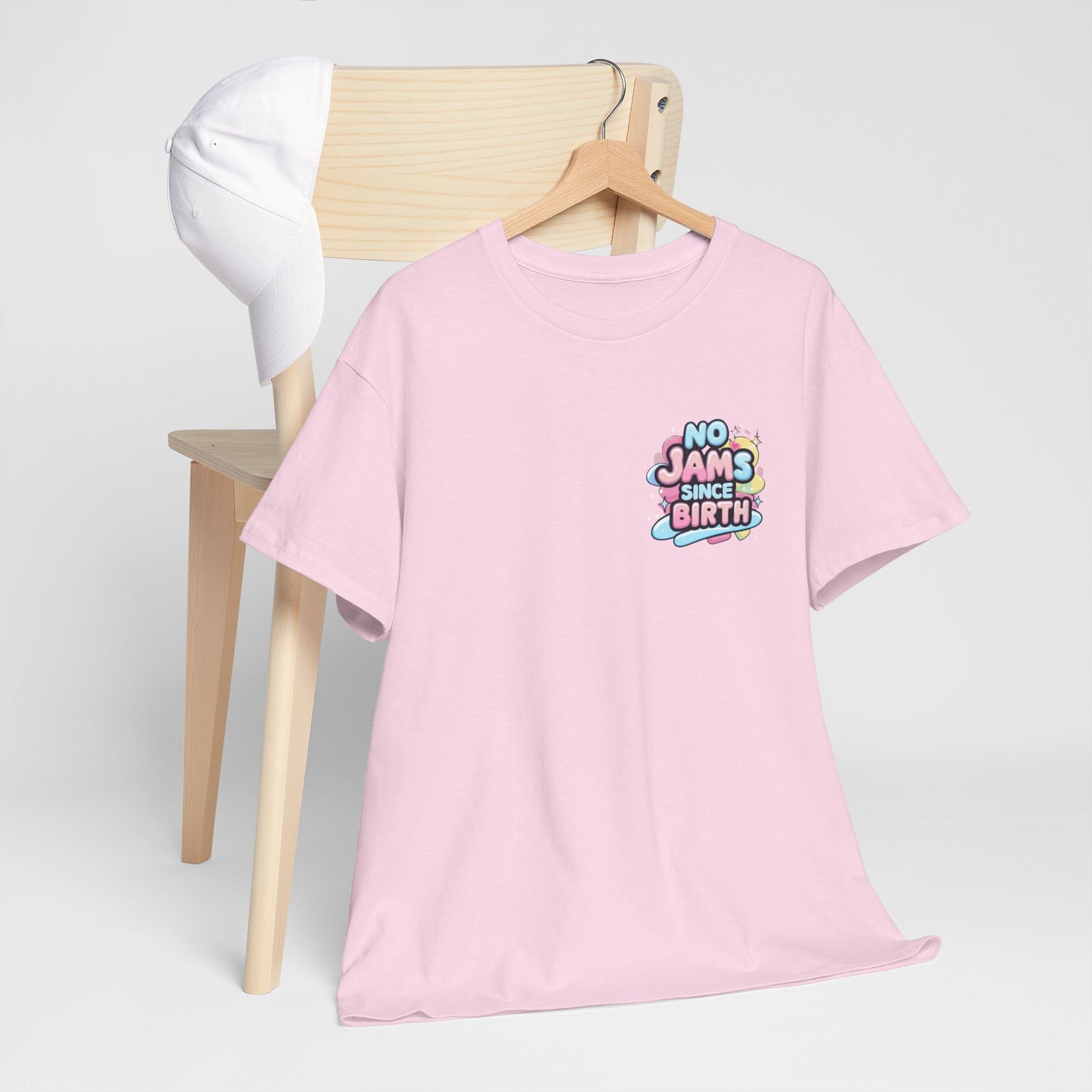 No Jams Since Birth T-Shirt — Cute Pastel Graphic Tee