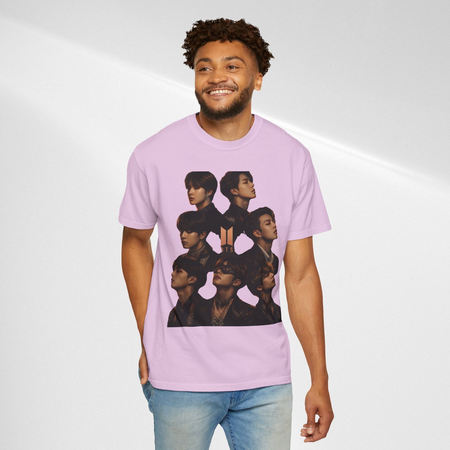 BTS Portrait Collage T-Shirt — Dark Mood Graphic Tee