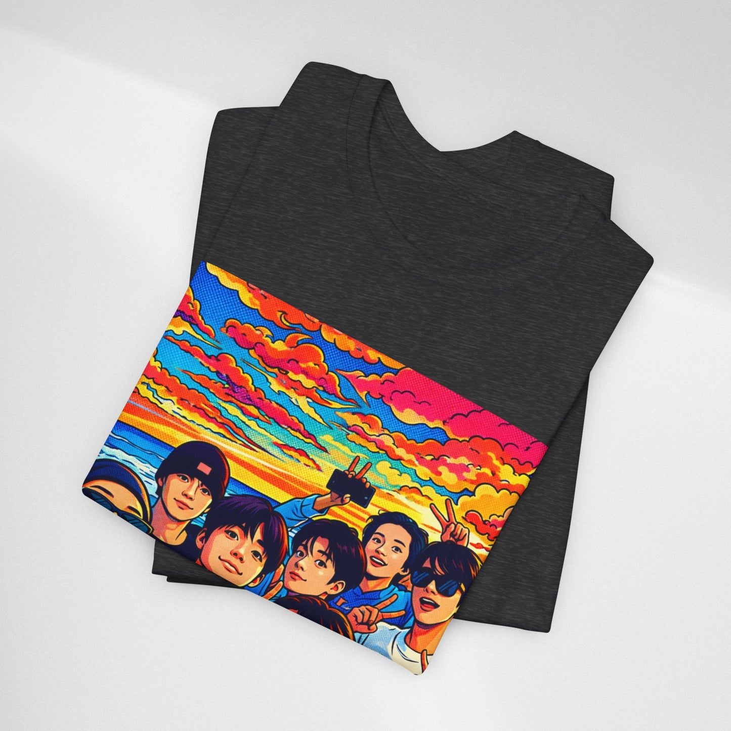 BTS Vibrant Sunset Group Portrait Tee