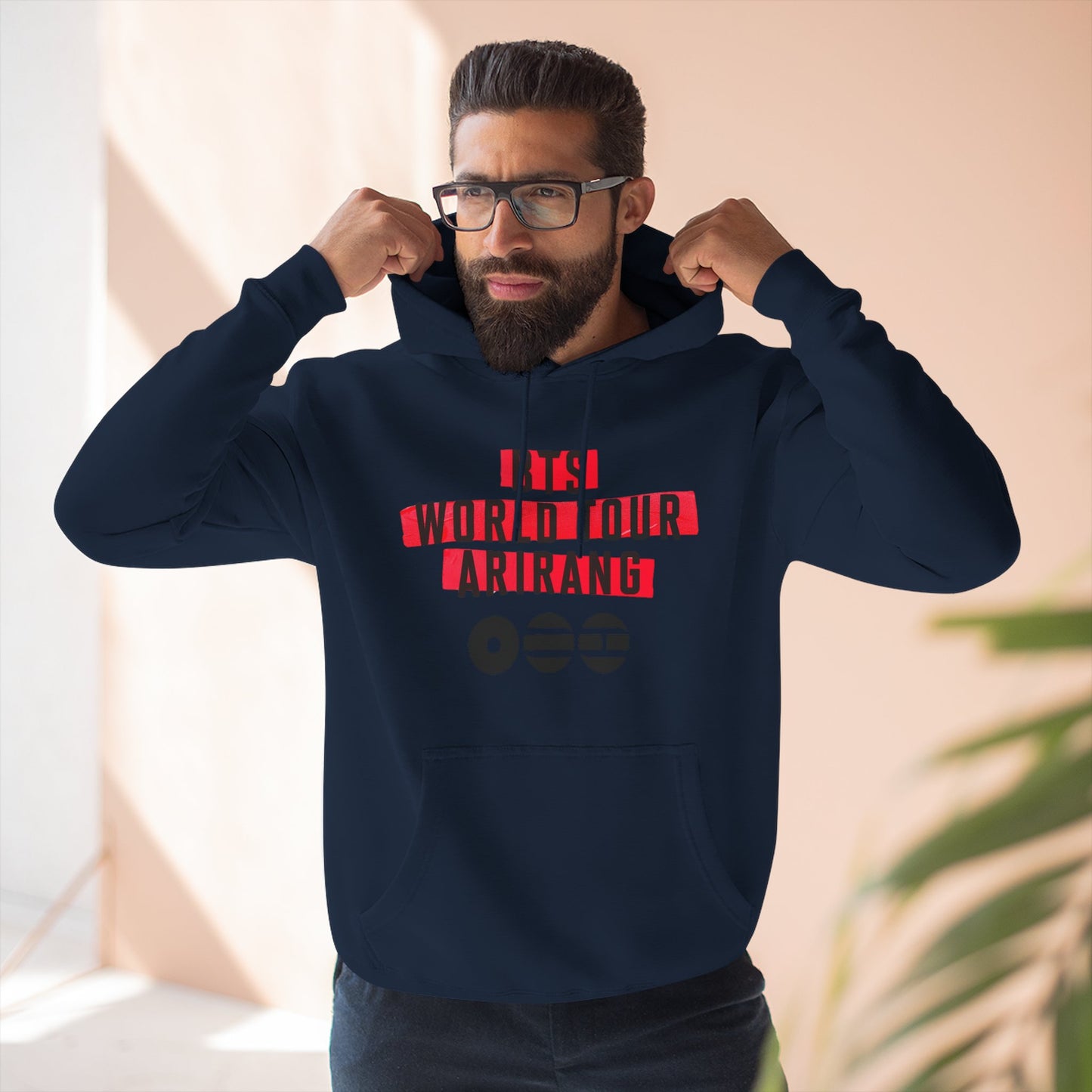 BTS World Tour Hoodie — 'Arirang' Fleece Pullover with Tour Dates