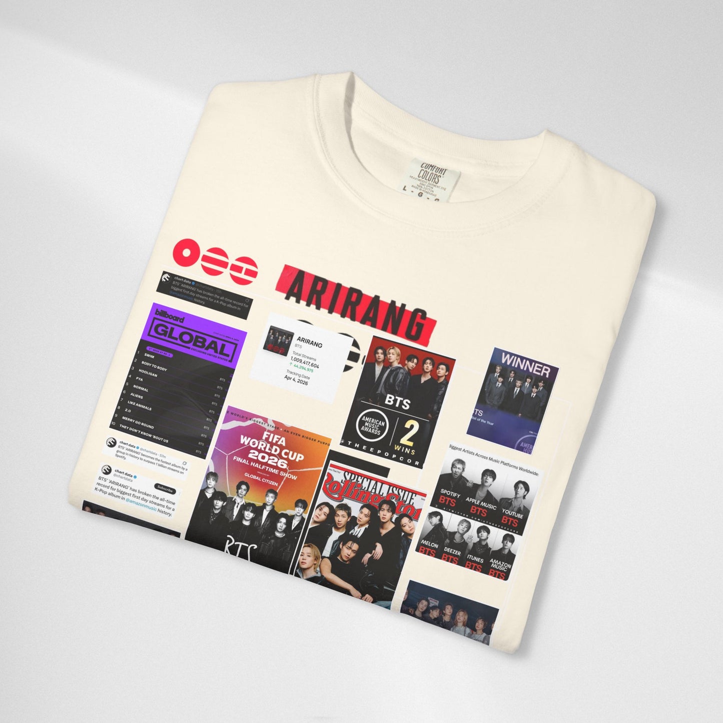 BTS  ARIRANG Collage Graphic T-Shirt — K-Pop Fan Tribute Tee