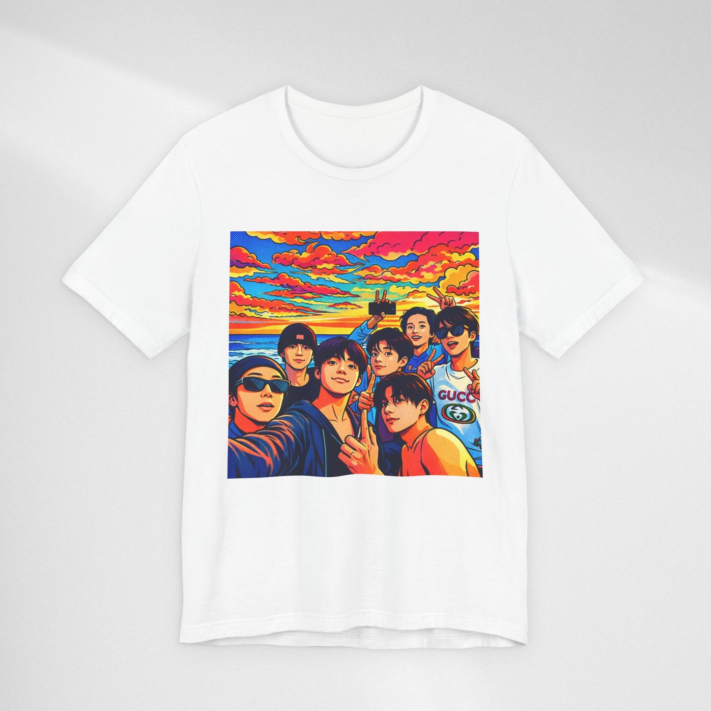 BTS Vibrant Sunset Group Portrait Tee