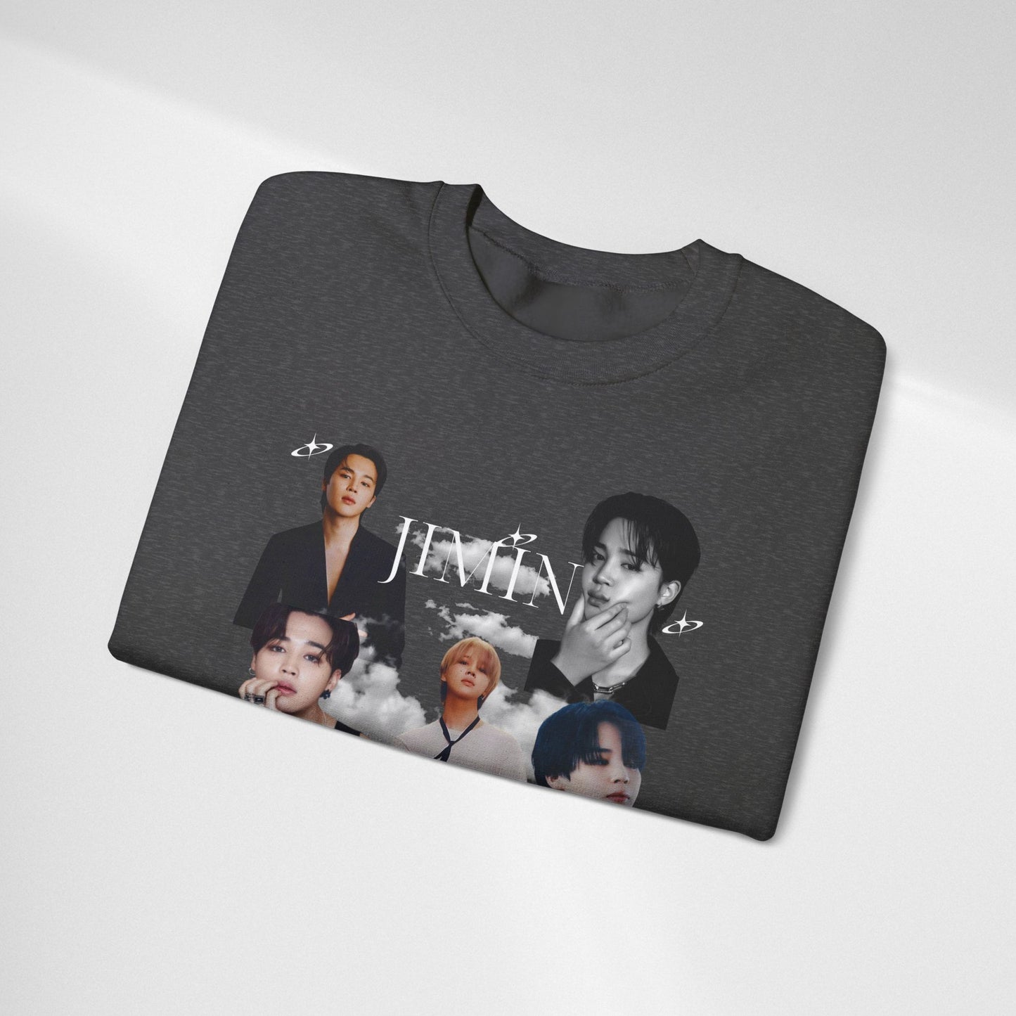 Crewneck Sweatshirt — K-pop JIMIN Collage Pullover (Band Member Design)