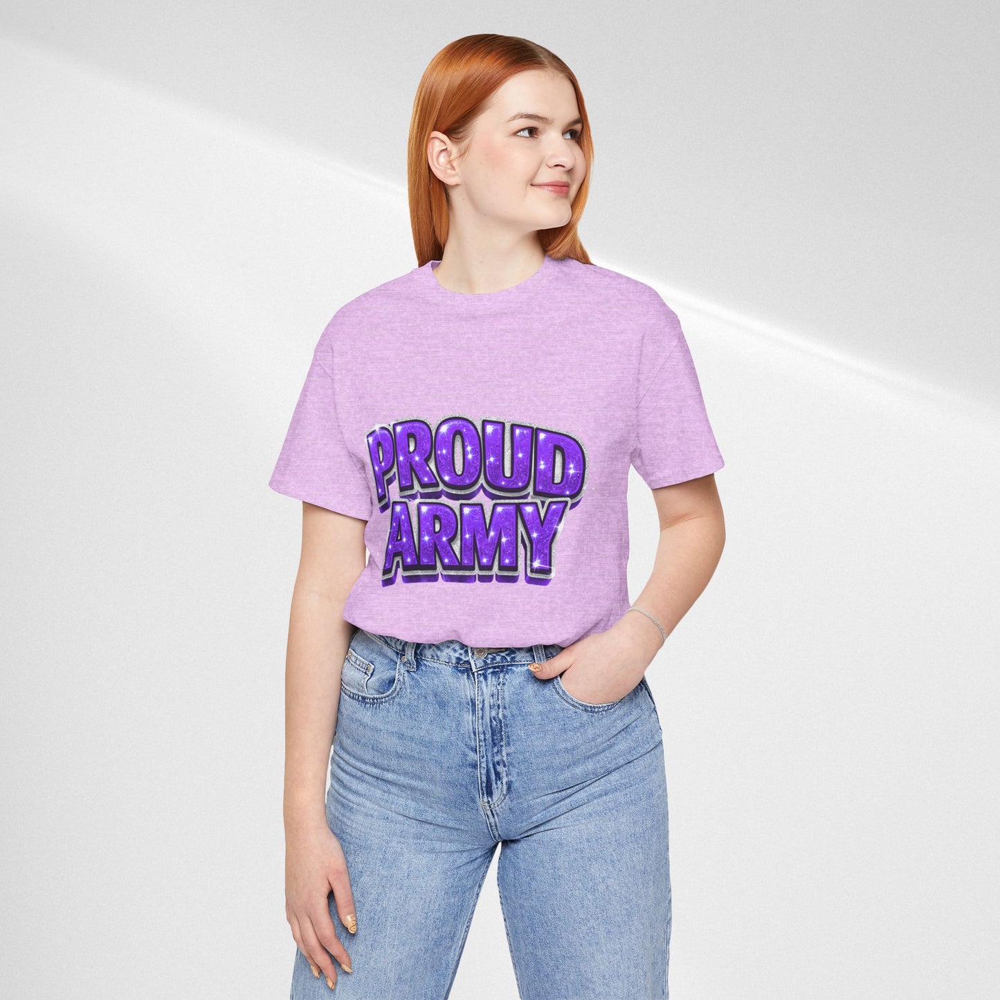 Proud Army T-Shirt — Bold Purple BTS Support Tee