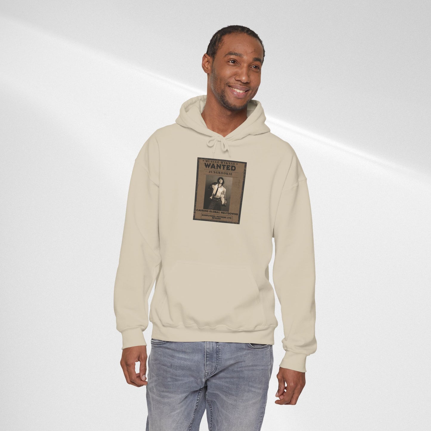 Hoodie — Vintage JK 'WANTED' Poster Graphic Pullover