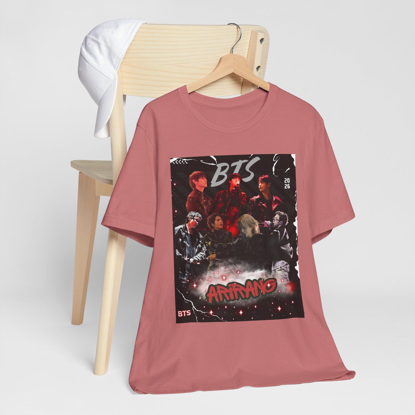 BTS ARIRANG Band Graphic Tee — 'BTS ARMY' Retro Concert Poster Shirt