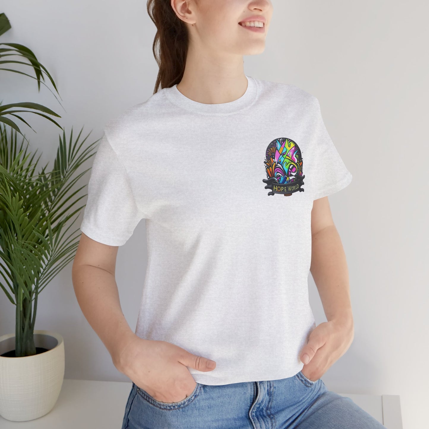 Hope World Graphic Tee — Colorful Graffiti BTS-Inspired Shirt