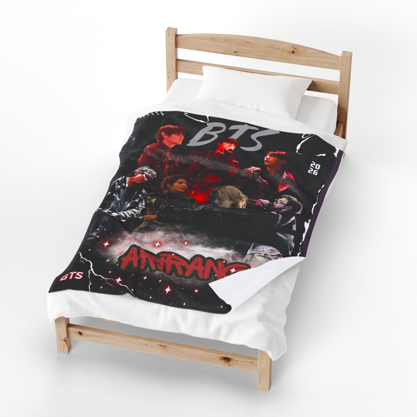 Velveteen Plush Blanket — BTS 'Arirang' Collage Fan Throw