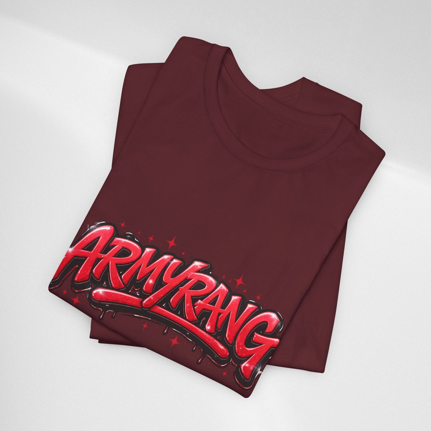 BTS T-Shirt — 'ARMYRANG' Red Graffiti Logo Tee