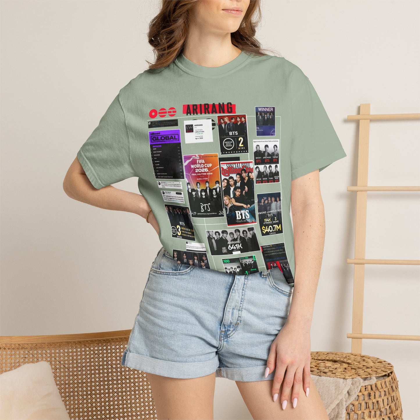 BTS  ARIRANG Collage Graphic T-Shirt — K-Pop Fan Tribute Tee