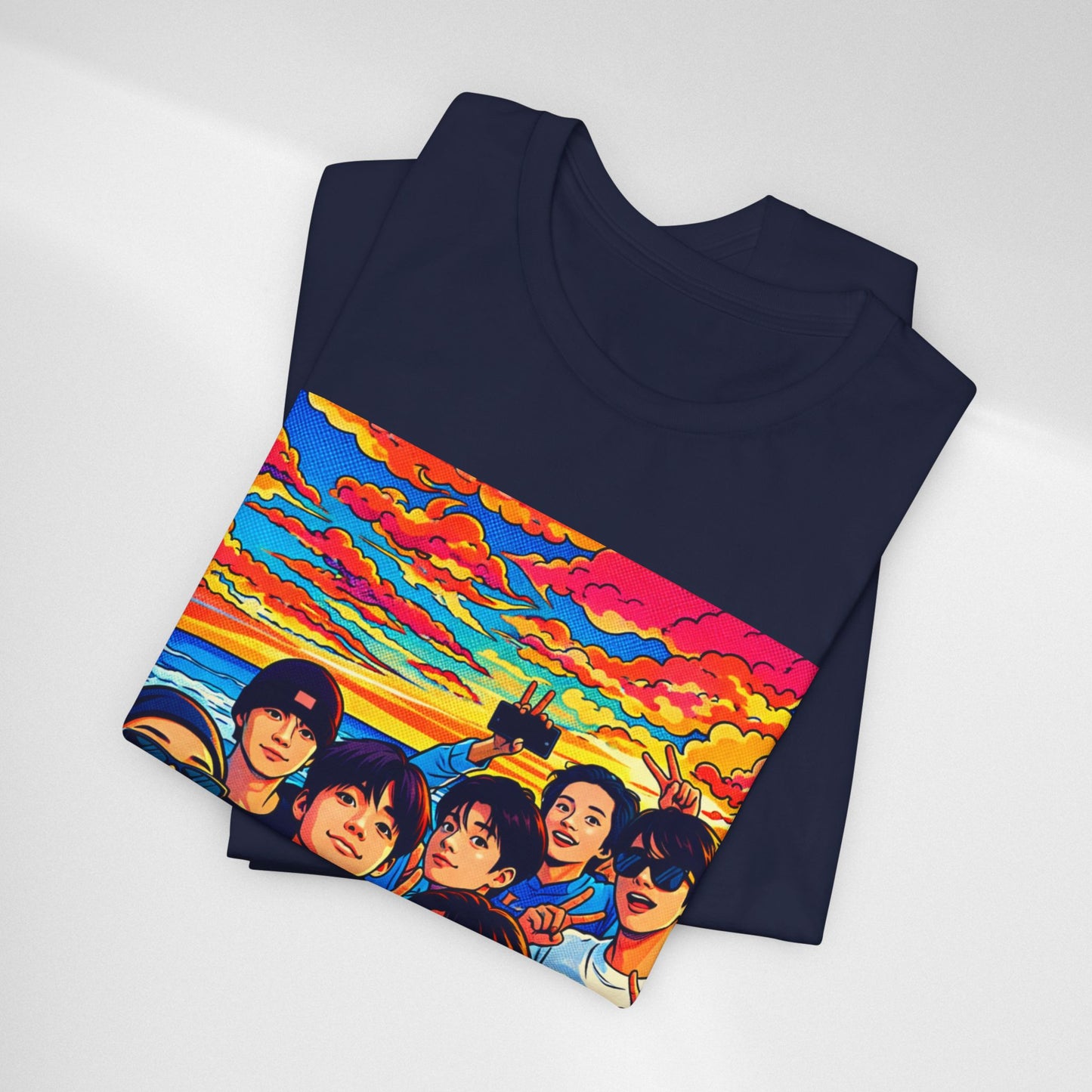 BTS Vibrant Sunset Group Portrait Tee