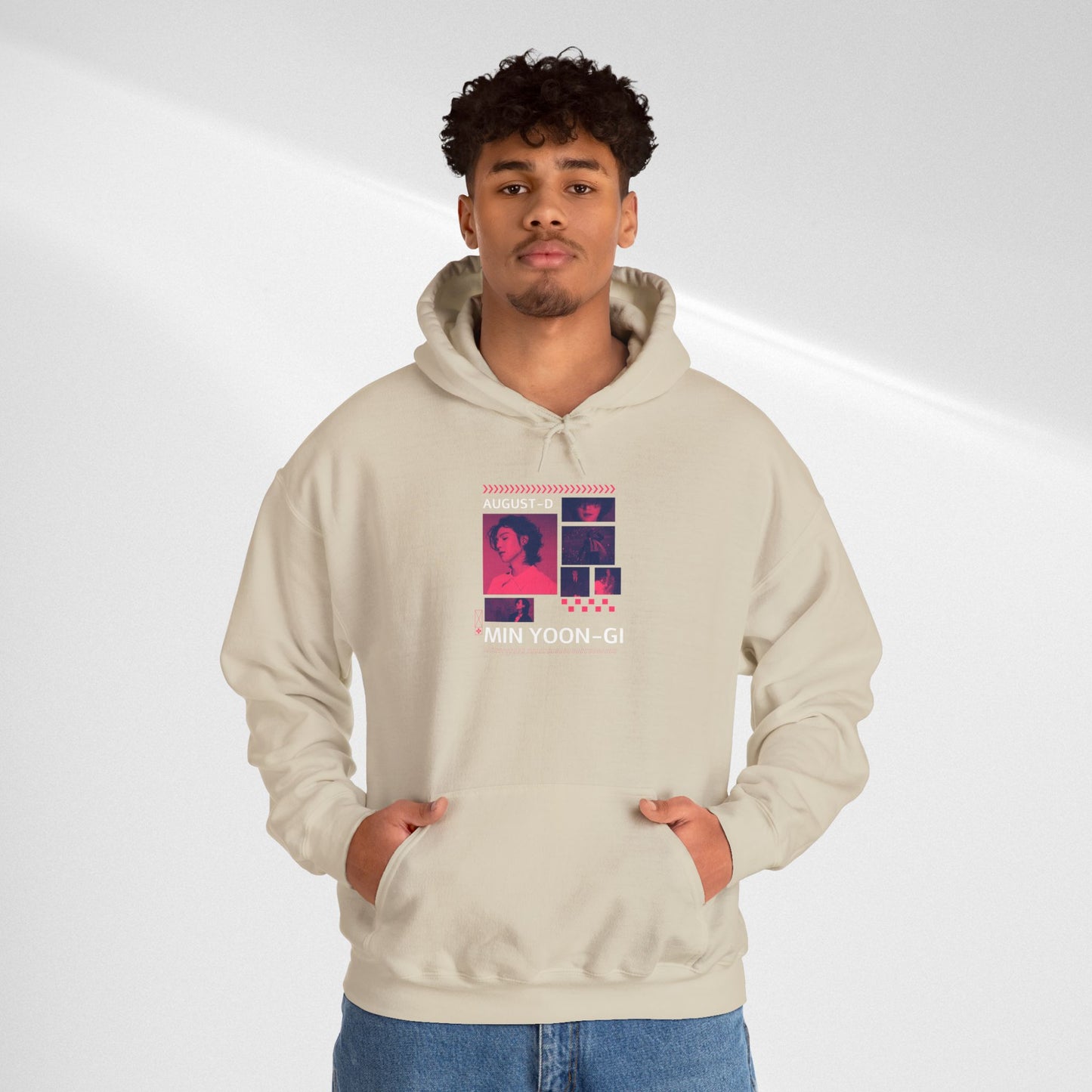 Min Yoon-gi Photo Grid Hoodie — K-Pop Retro Tour Aesthetic