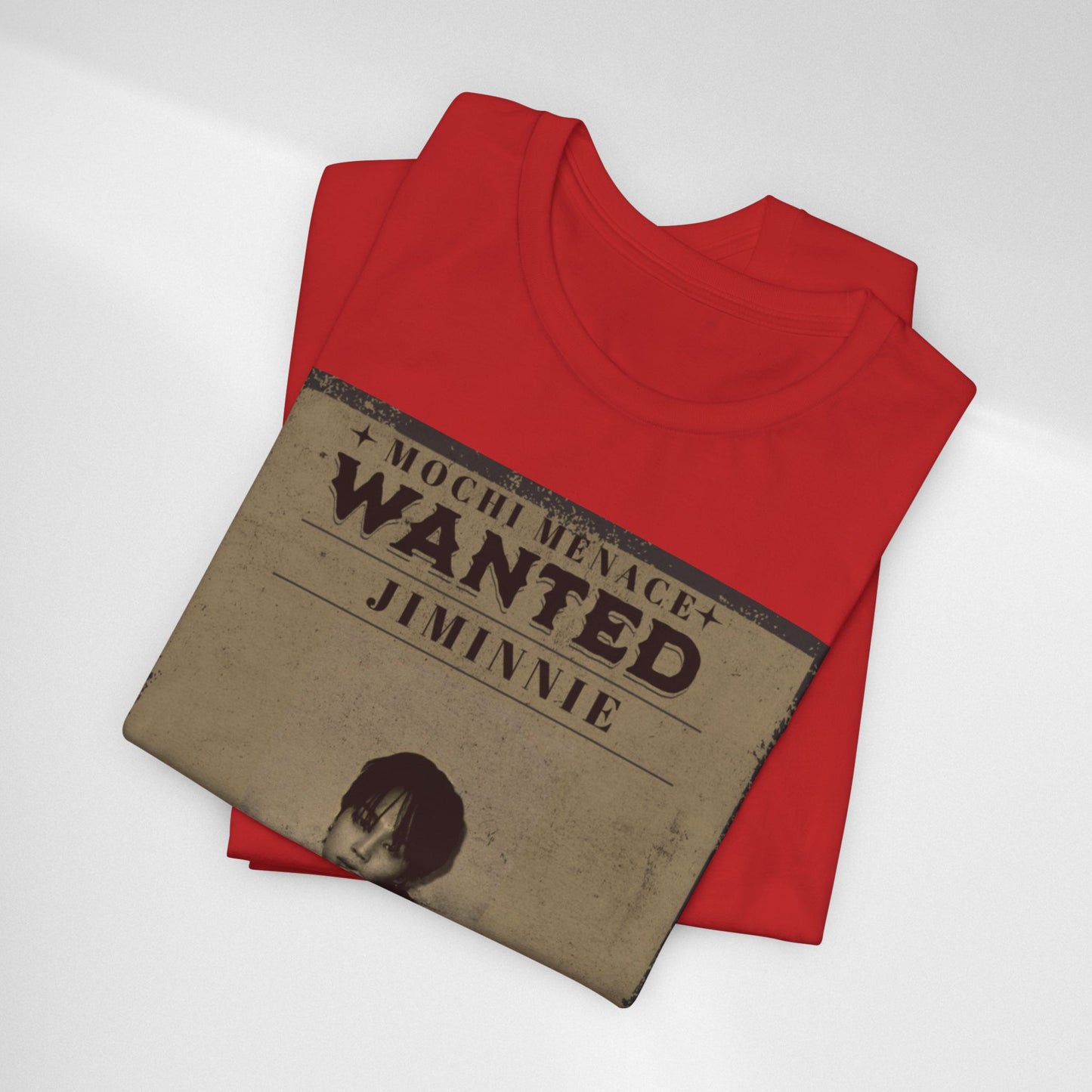 JIMIN Wanted Poster Graphic Tee — 'Mischief Menace' Vintage Style