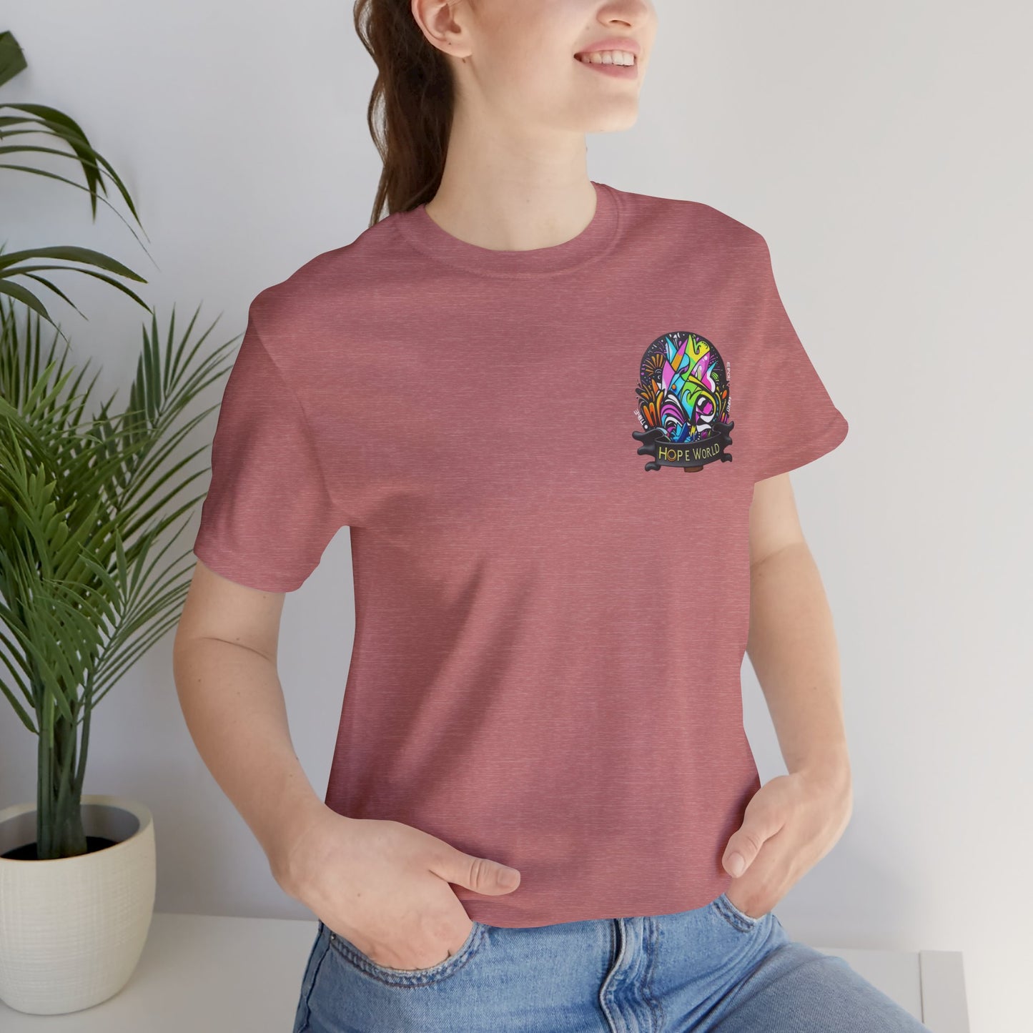 Hope World Graphic Tee — Colorful Graffiti BTS-Inspired Shirt