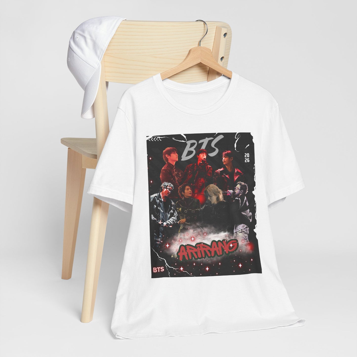BTS ARIRANG Band Graphic Tee — 'BTS ARMY' Retro Concert Poster Shirt