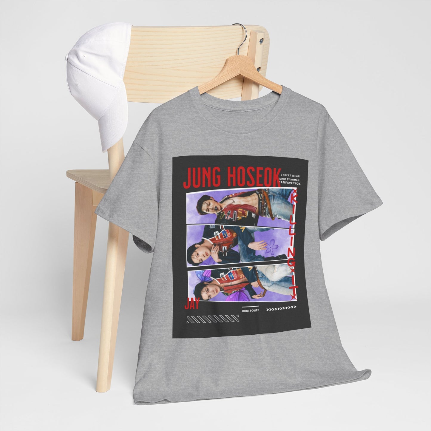 Jung Hoseok Photo Collage Tee — Retro K-Pop Fan Shirt