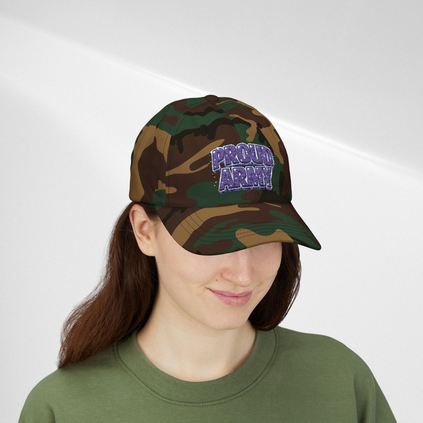 Dad Cap — "Proud Army" Embroidered Baseball Hat