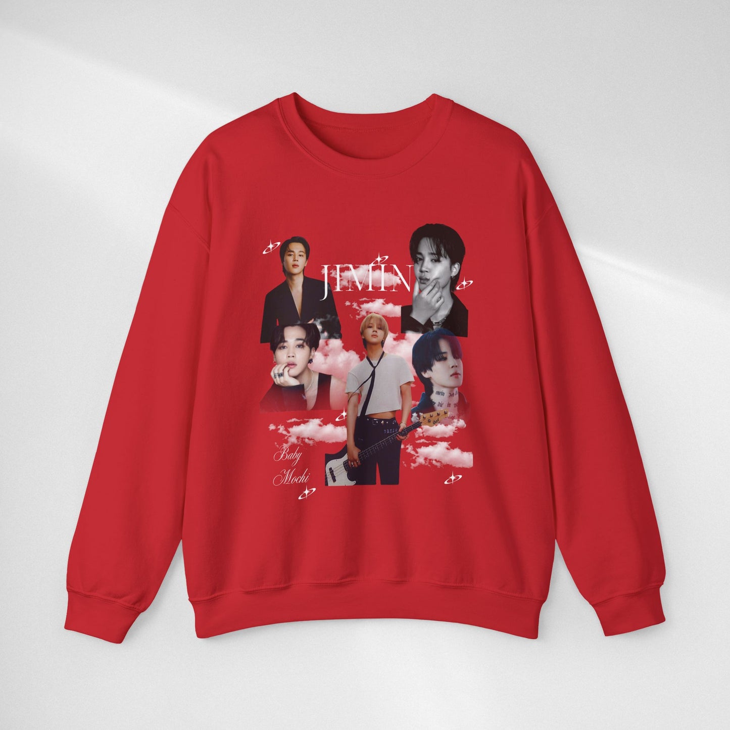 Crewneck Sweatshirt — K-pop JIMIN Collage Pullover (Band Member Design)