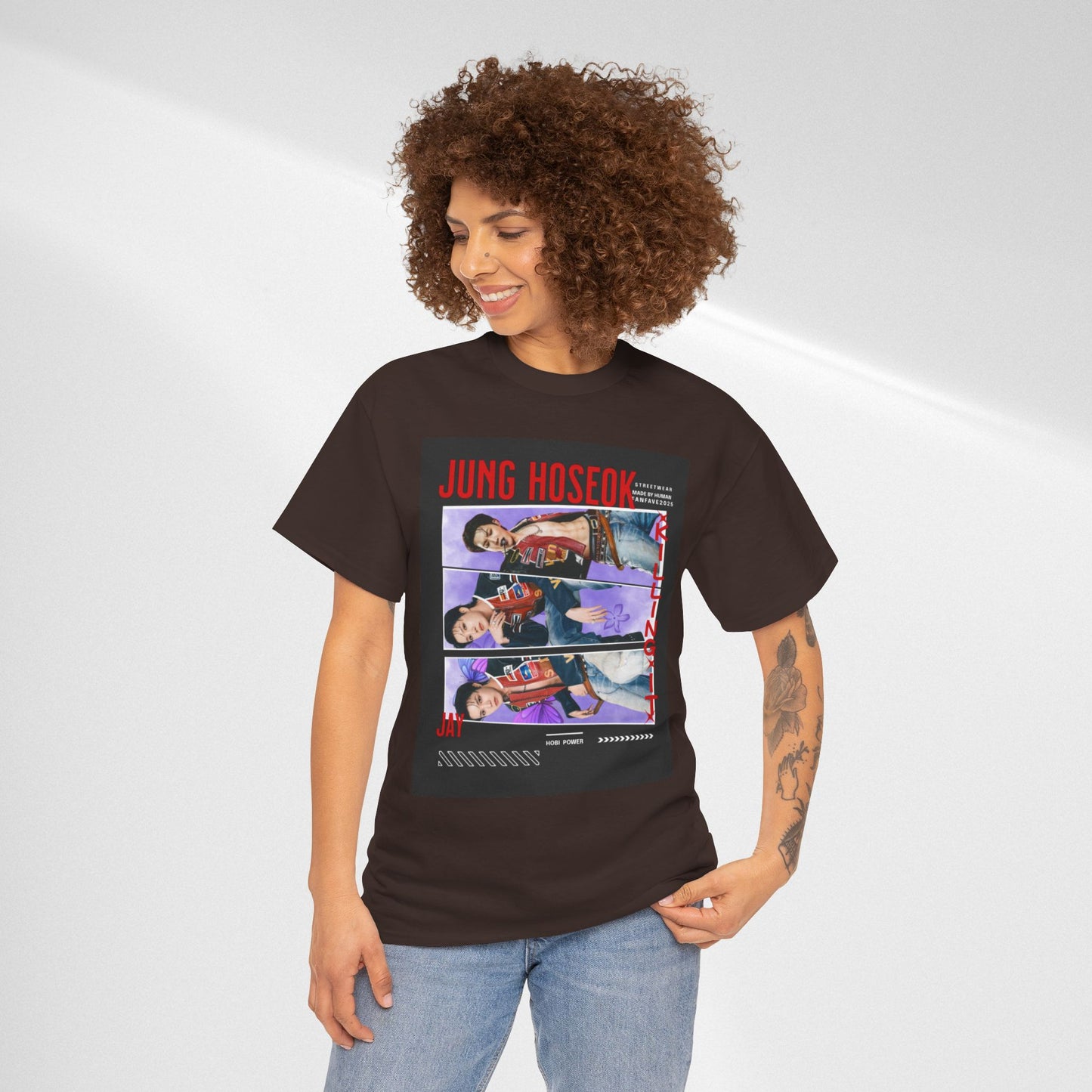 Jung Hoseok Photo Collage Tee — Retro K-Pop Fan Shirt