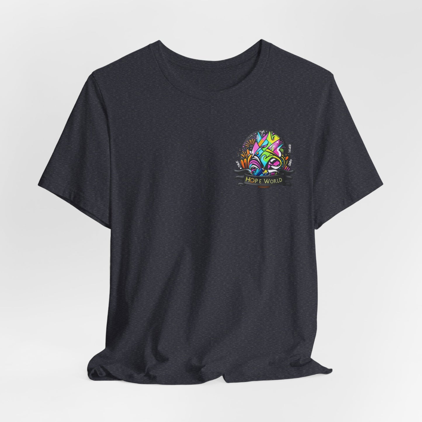 Hope World Graphic Tee — Colorful Graffiti BTS-Inspired Shirt