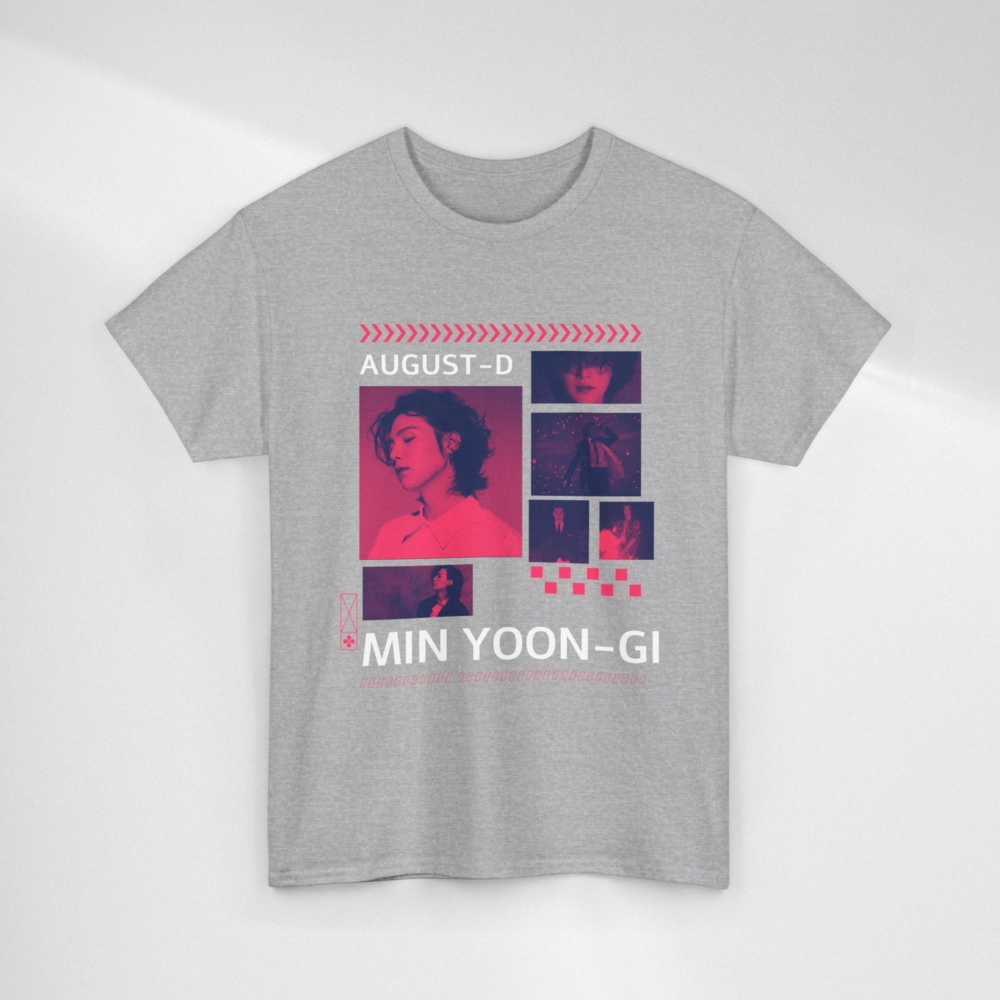 Min Yoon-Gi Photo Grid Tee — K‑Pop BTS August‑D Fan Shirt