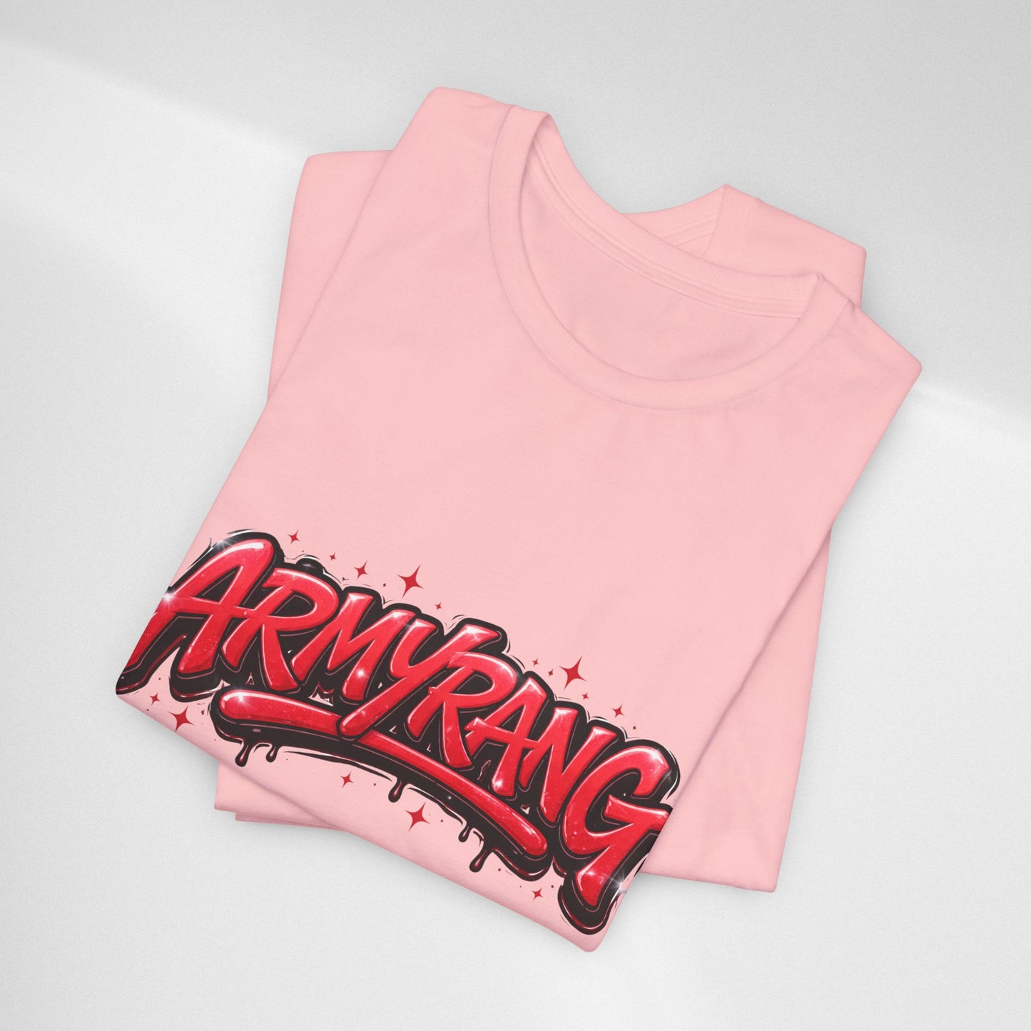 BTS T-Shirt — 'ARMYRANG' Red Graffiti Logo Tee