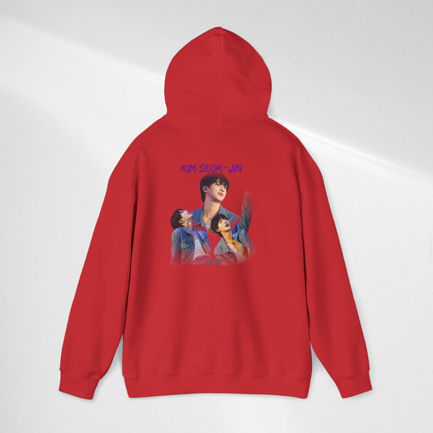 JIN Graphic Hoodie — Artistic Three-Image Portrait Design