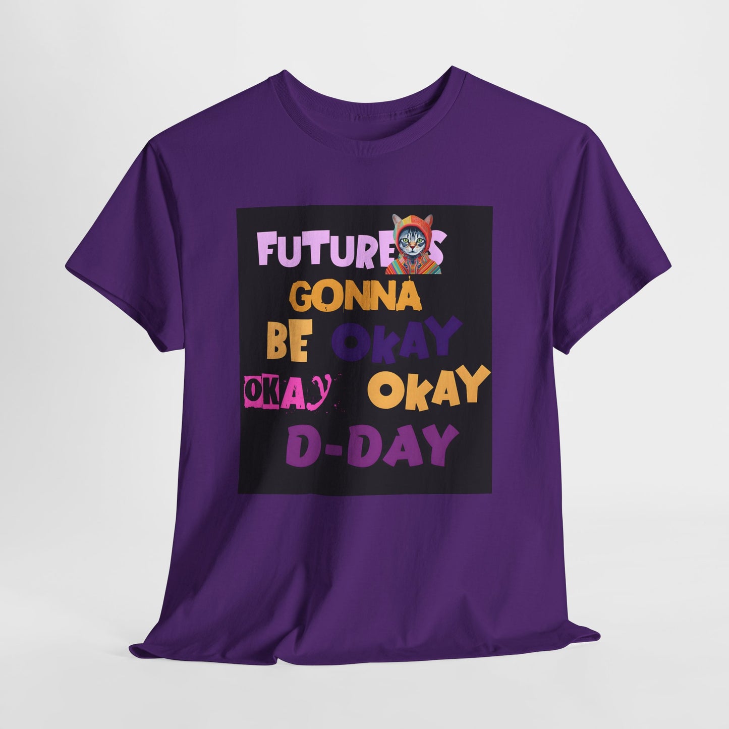 Future's Gonna Be Okay D-Day T-Shirt — Positive Retro Graphic Tee