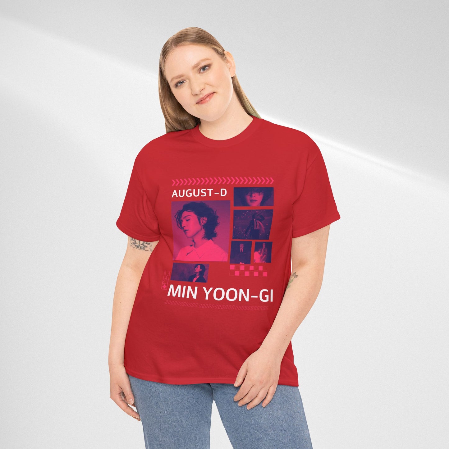 Min Yoon-Gi Photo Grid Tee — K‑Pop BTS August‑D Fan Shirt